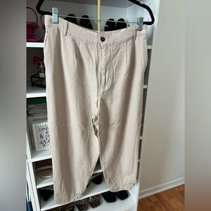 Beige Casual Pants